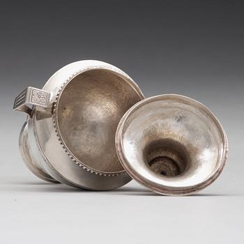 A Swedish 18th century silver sugar-bowl and cover, mark of Julius Marianus Bergs, Stockholm 1786.