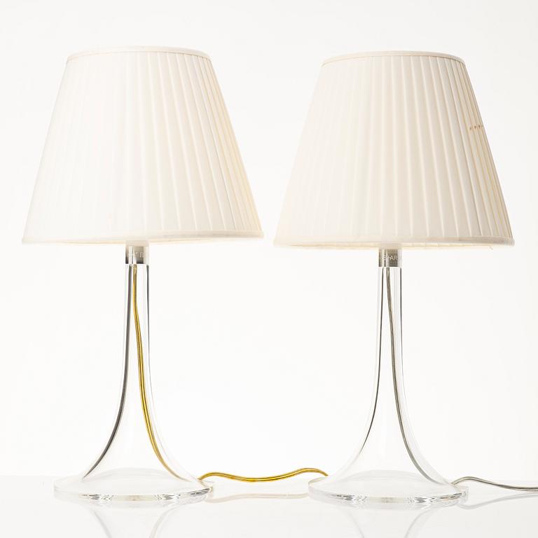 Philippe Starck, a pair of 'miss K soft' table lamps, Flos, Italy.