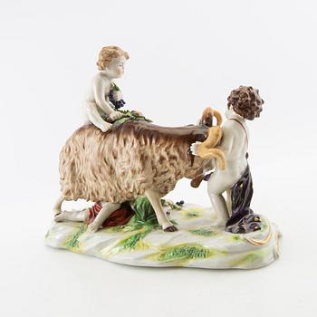 Figurin Rudolstadt Tyskland 1900-talets första hälft porslin.