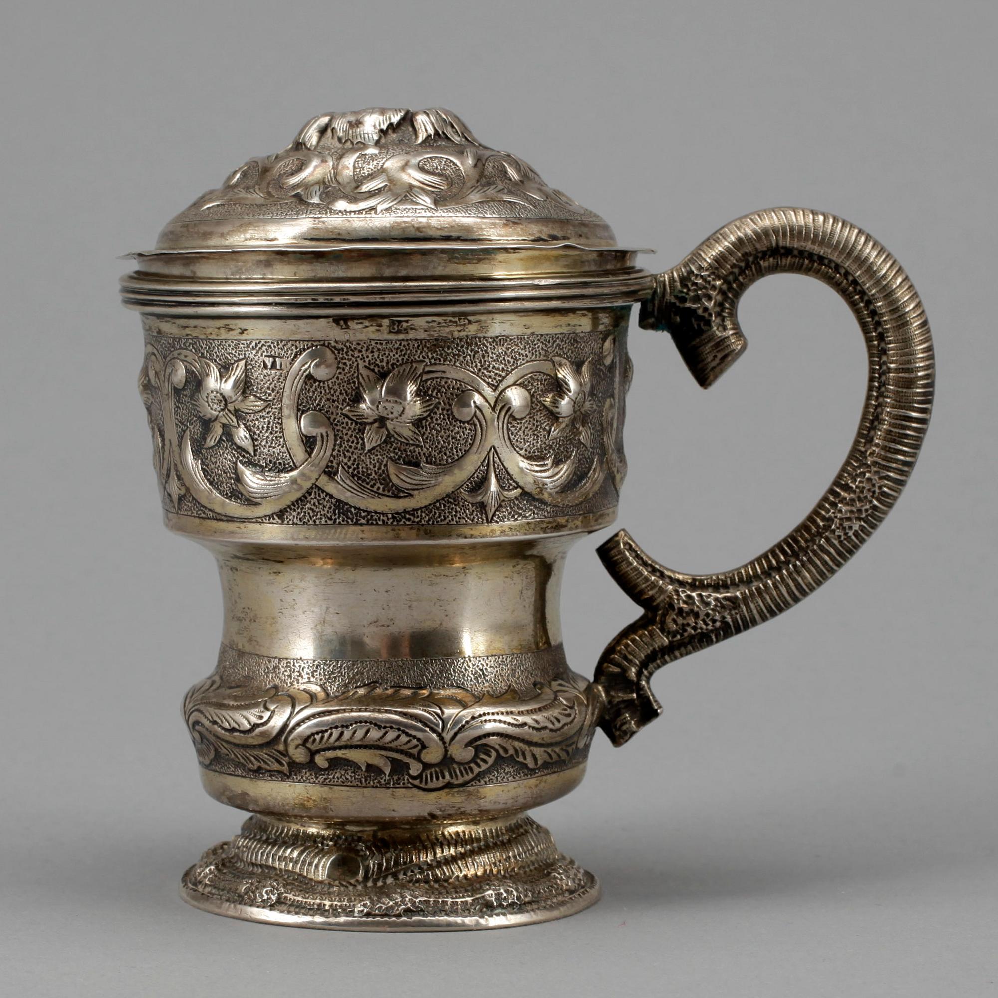 BÄGARE, silver, Ryssland, 1800-tal. Vikt 252 gram.