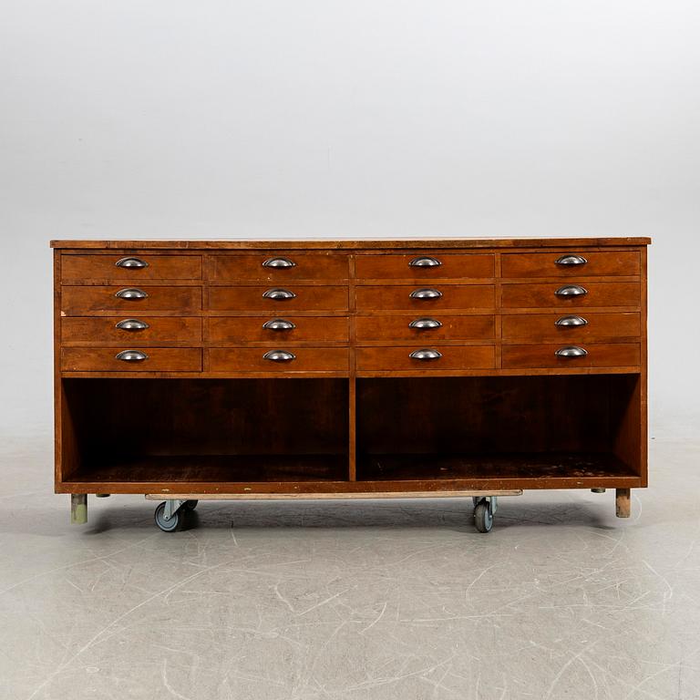 Desk with drawers, 20th century.