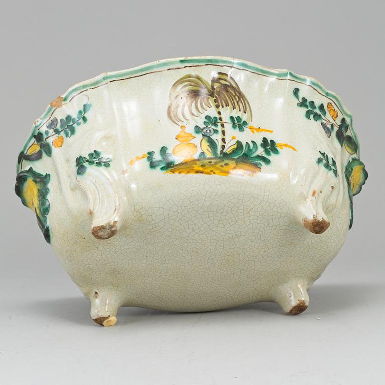 A faience tureen with cover, Northern Europe, 19th Century.