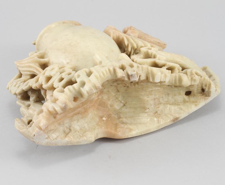 SKULPTUR, soapstone, orientalisk, 1900-tal.