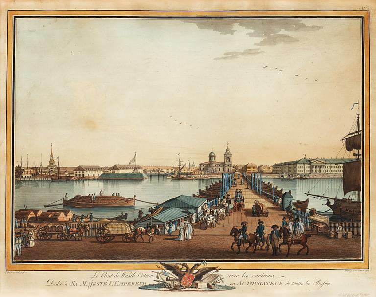Benjamin Patersen (Paterson), "Le pont de Wasili-Ostrow avec les environs".