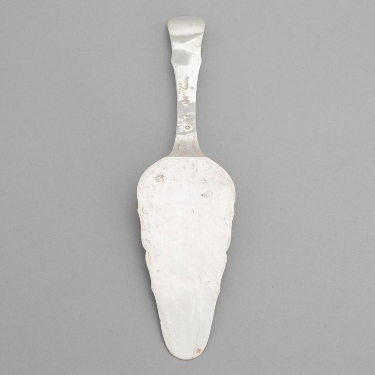 A Swedish Rococo silver cake serving spatula, mark of Sven Örn, Stockholm 1761.