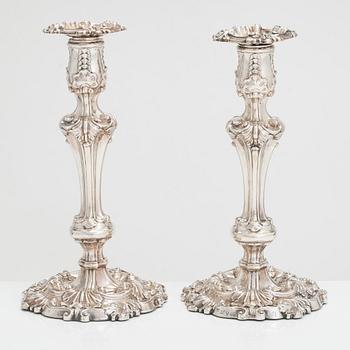 Waterhouse, Hodson & Co, ljusstakar, ett par, sterlingsilver, Sheffield 1832.