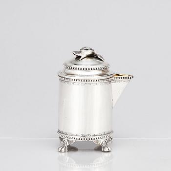 Petter Eneroth, mjölkkanna, silver, Stockholm 1792. Gustaviansk.