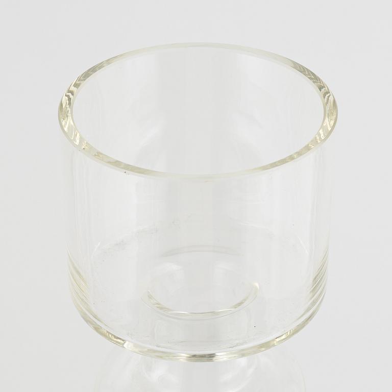 Oiva Toikka, a 'Lighthouse' glass vase/candlestick, signed Nuutajärvi Notsjö.