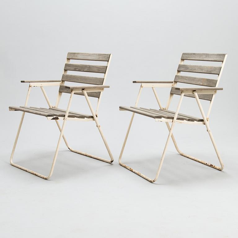 TRÄDGÅRDSMÖBLEMANG, 5 delar. 1960/70-tal.