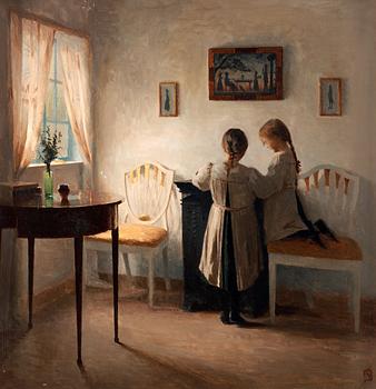 994. Peter Ilsted, Interior with two girls.