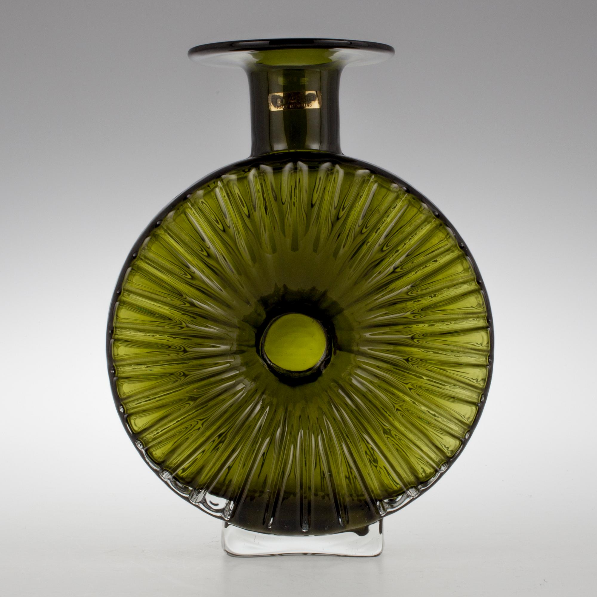 FLASKA, glas "Solflaskan", Helena Tynell, Riihimäen lasi. Formgiven 1964.