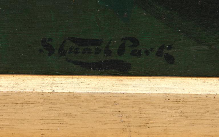 STUART PARK, hans art, England, bär sign.