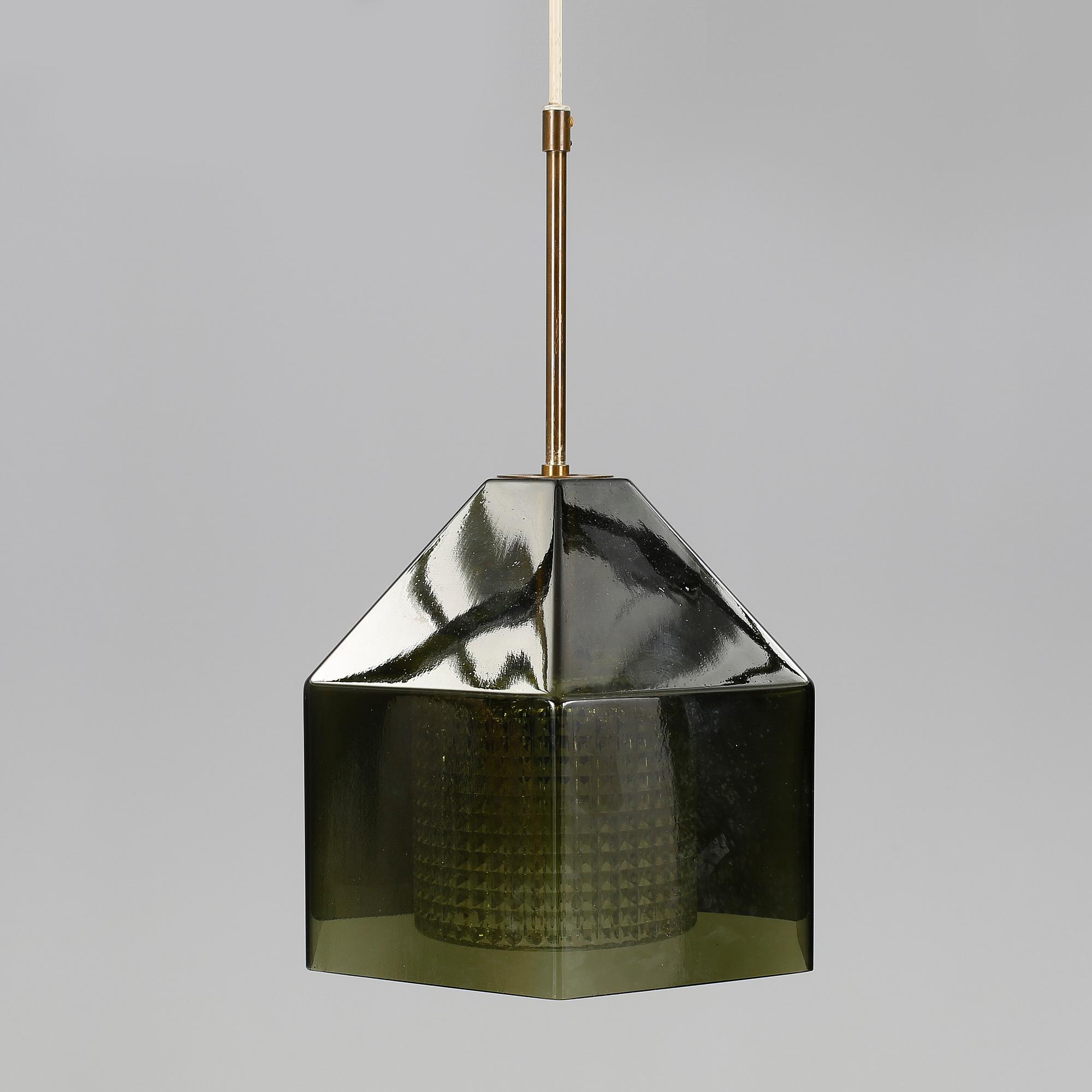 TAKLAMPA, Carl Fagerlund, Orrefors, 1960-tal.