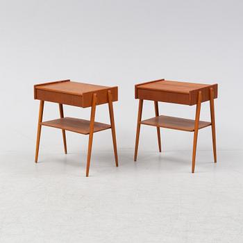 Sängbord, ett par, teak, 1950/60-tal.