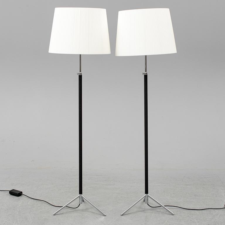 Three contemporary floorlamps by Santa & Cole.