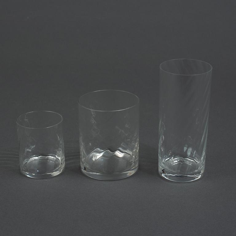 Gunnar Cyrén, a 94-piece "Helena" glass service, Orrefors.