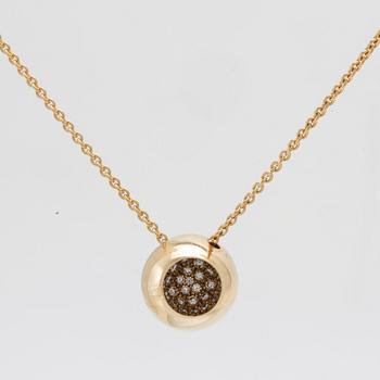 Jacqueline Rabun 18K gold necklace "Cave" set with round brilliant-cut diamonds, for Georg Jensen.