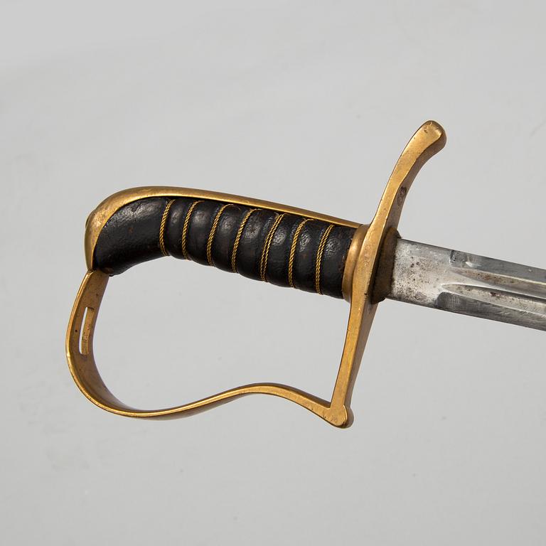 A Swedish NCO's sabre 1899 pattern with scabbard.