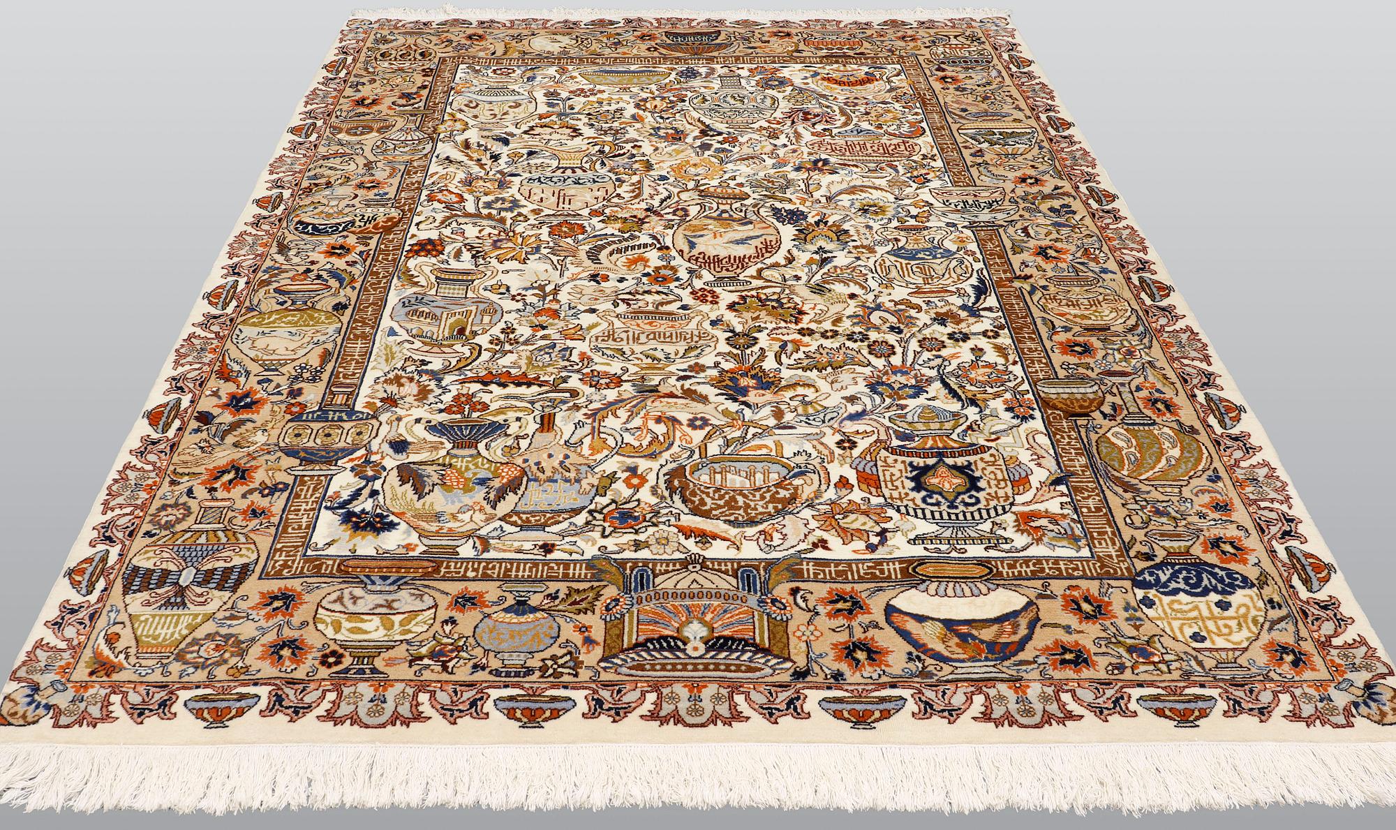 A carpet, Figural Kashmar, ca 295 
x 200 cm.