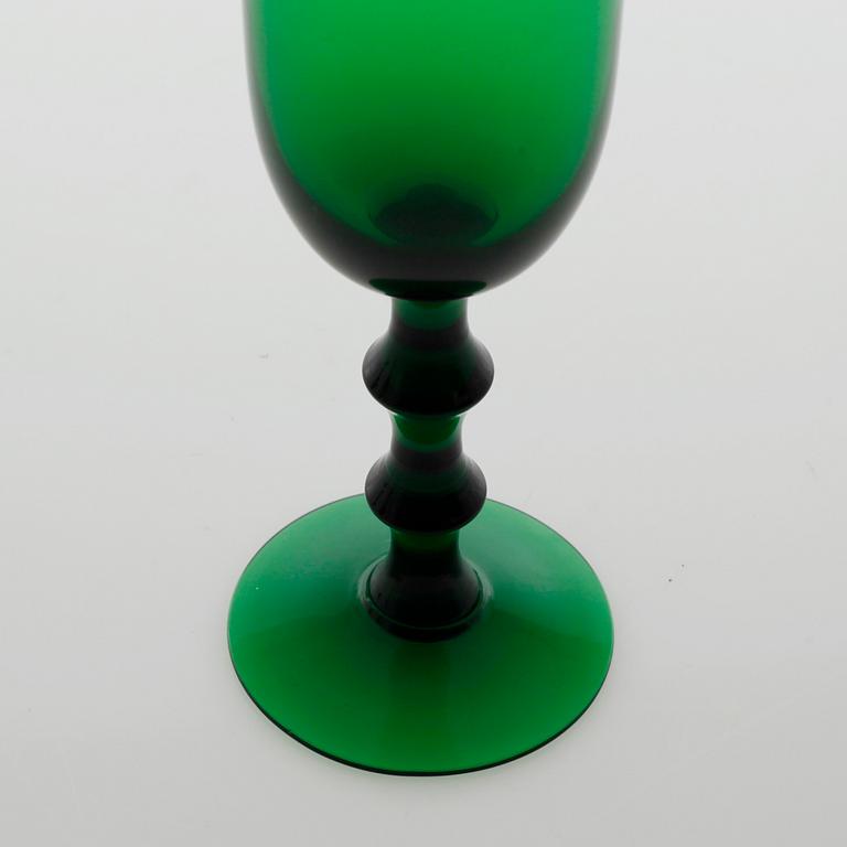 SIMON GATE, glas, 12 st, "Salut", Orrefors, 1900-tal.