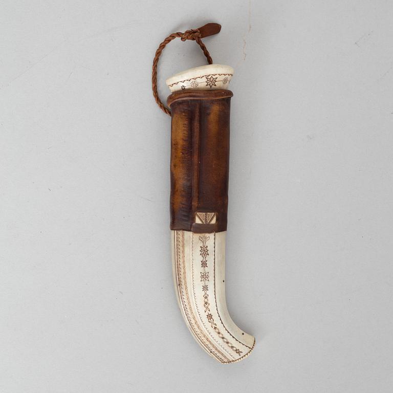 A knife, signed and dated 1992.