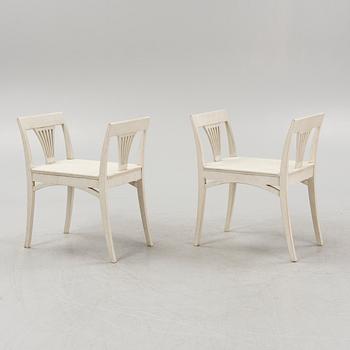 A pair of stools, around 1900.