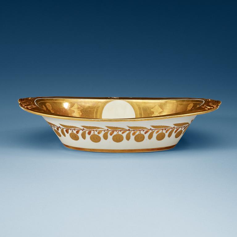 An Empire bowl, unmarked, presumably French, first half of 19th Century.