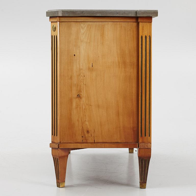 A late Gustavian-style mahogany commode, 19th century.