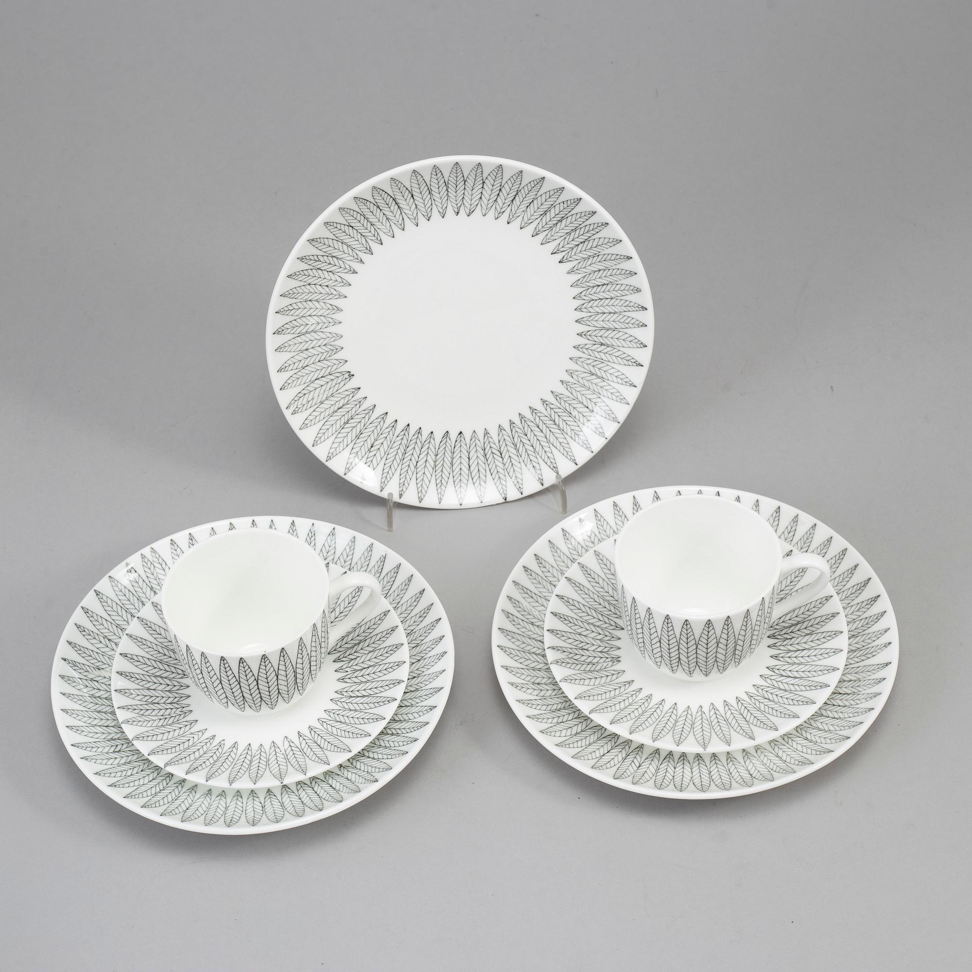 A 21 pcs 'Salix' coffee service by Stig Lindberg for Gustavsberg.
