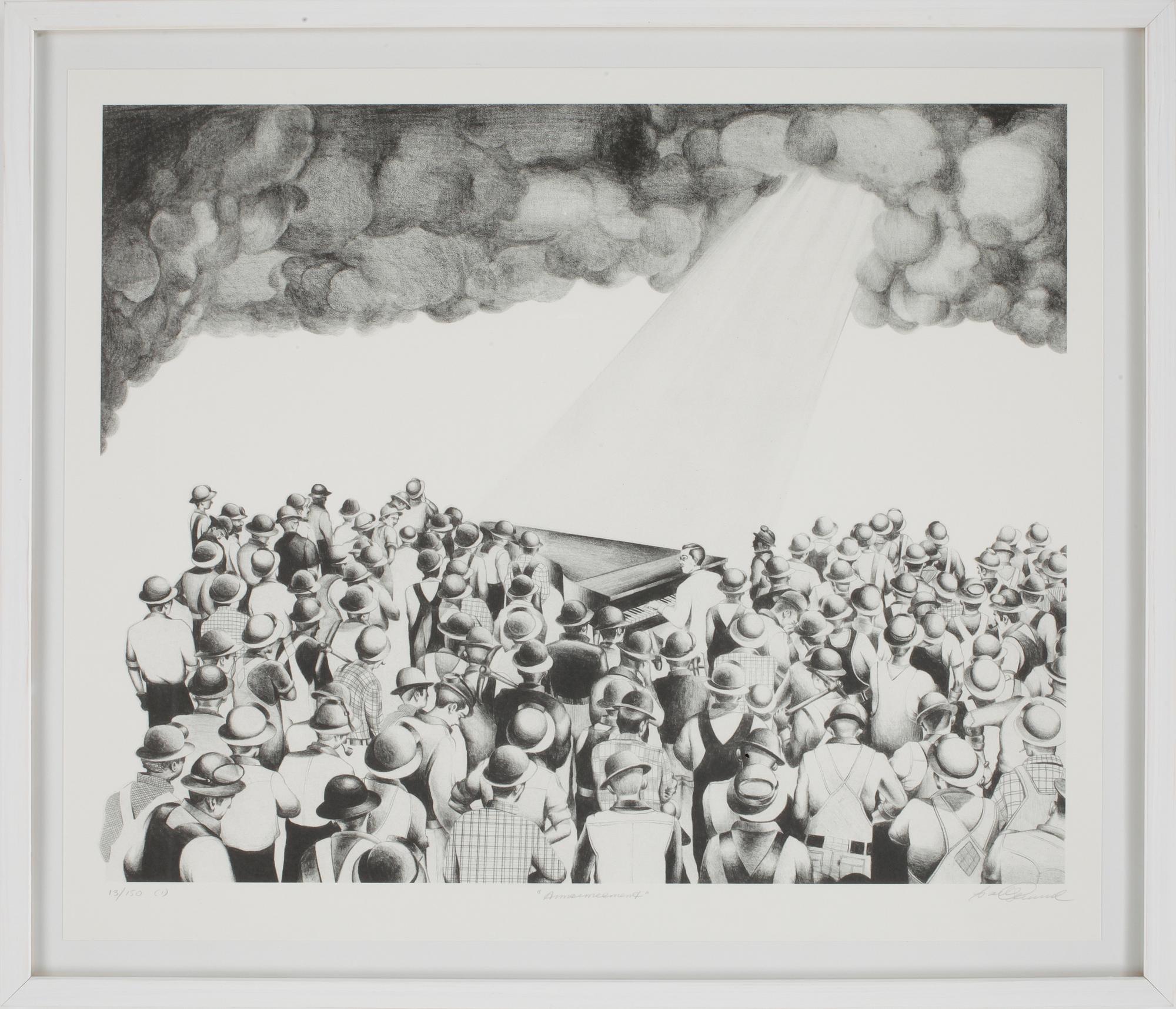 CARL HAMMOUD, fäglitiografi, sign o numr 13/150.