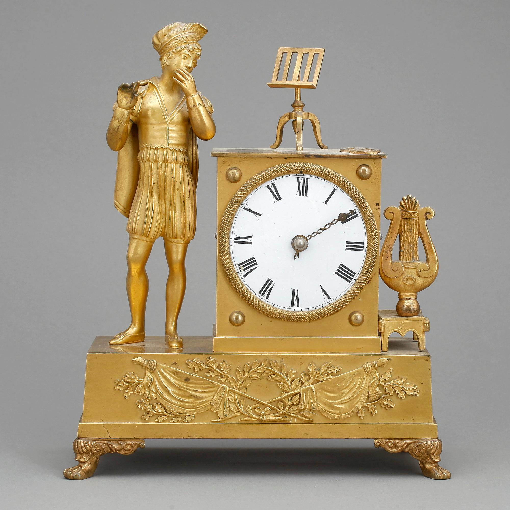 BORDSPENDYL, empire, 1800-talets första hälft.