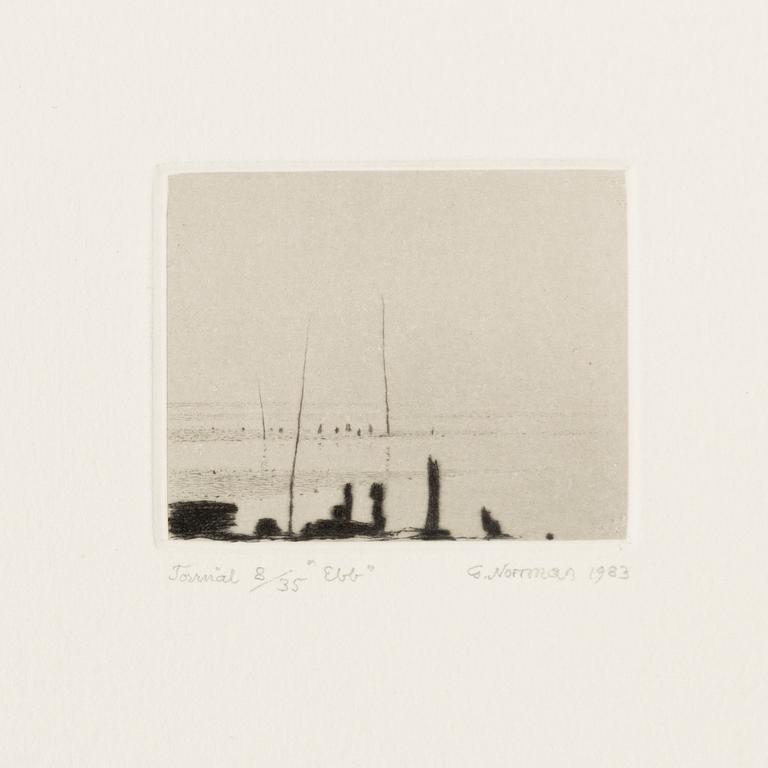 Gunnar Norrman, Drypoint engravings, 9, signed and numbered.