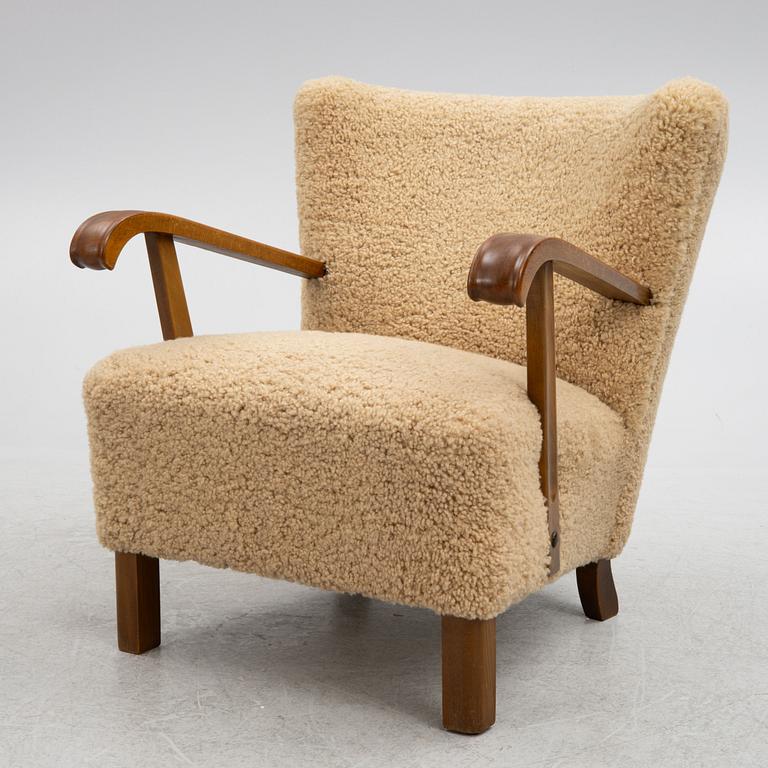 Lounge chair, Danish Modern, 1940s.