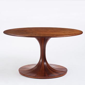 Karl Erik Ekselius, a rosewood veneered dining table, J.O. Carlssons Möbel AB, Vetlanda, 1960-70s.