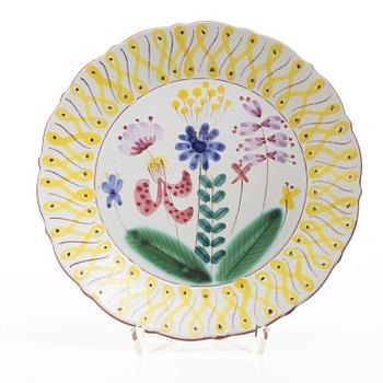 Stig Lindberg, Four faience service pieces, Gustavsberg Studio.