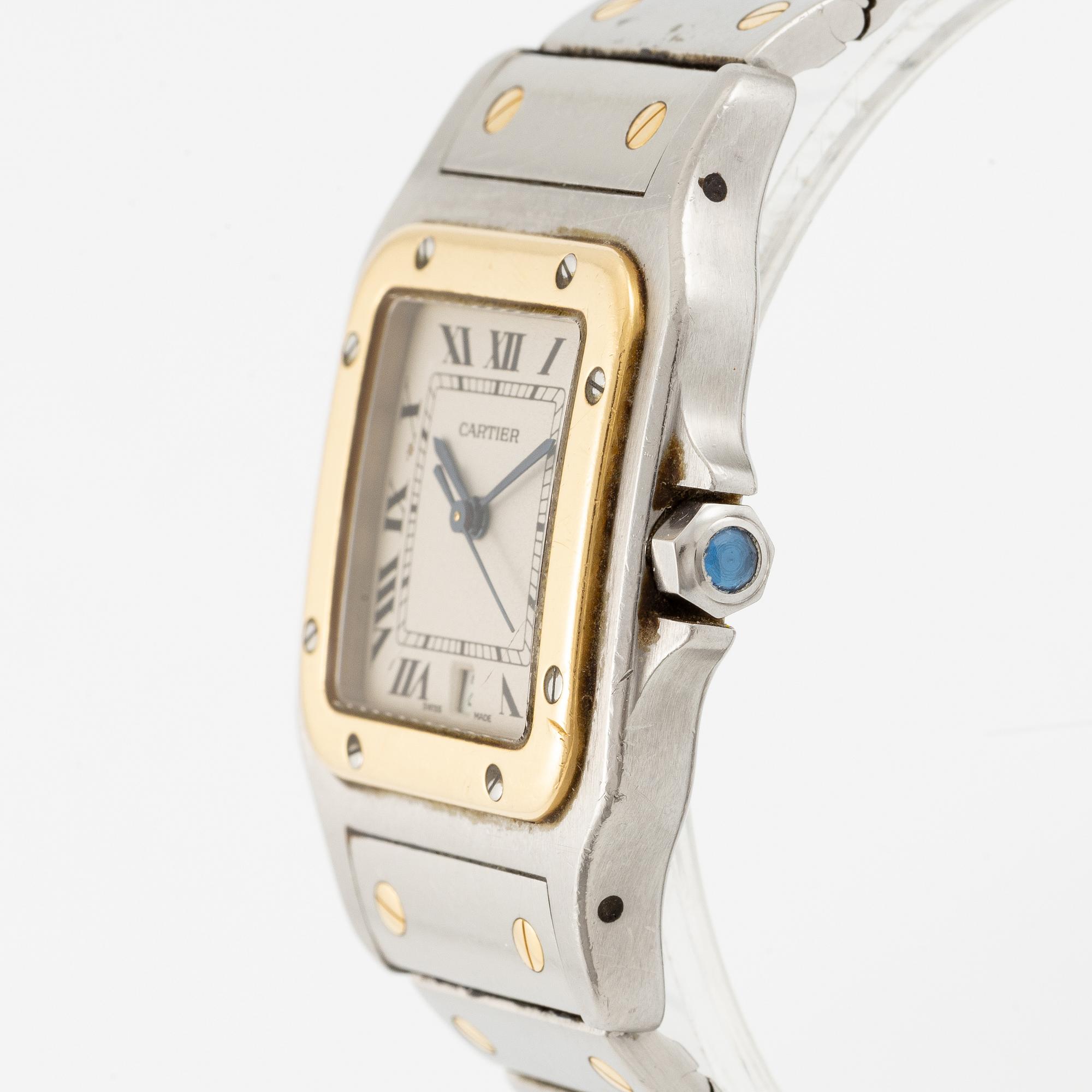 Cartier, Santos Galbée, armbandsur, 29 x 29 (41) mm.