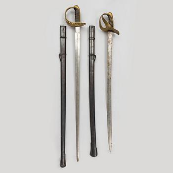 SABEL, m/1893, och SABEL, m/1854 för kavalleriet.