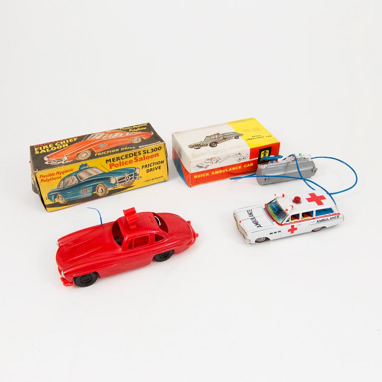 Two toy cars Germany and England 1960s.