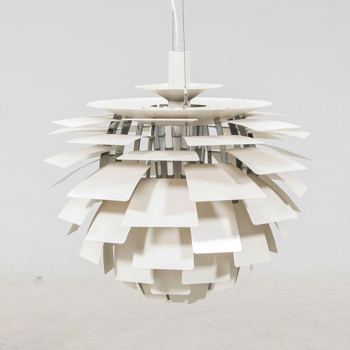 Poul Henningsen, taklampa "PH-Kotte / PH Artichoke", för Louis Poulsen, Danmark, formgiven 1958.