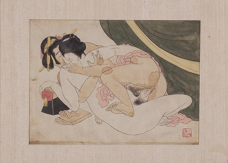 Unidentified artist, Erotic subject, known as Shunga.