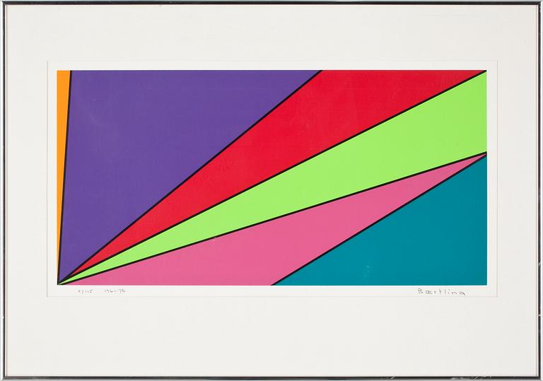 OLLE BAERTLING, färgserigrafi. Sign och numr 5/115.