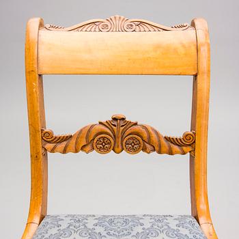 SOFFA MED 4 STOLAR, Karl Johan, 1800-talets mitt, Sverige.