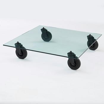 GAE AULENTI, soffbord, "Tavolo con Ruote", Fontana Arte, Italien.