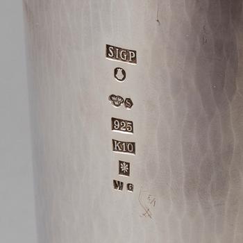 SIGURD PERSSON, a sterling silver vase from Stockholm, 1984.