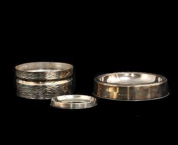 SKÅL samt ASKFAT, 2 st, silver, GAB och Giertta, 1900-talets andra hälft. Tot vikt 320 g.