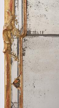 A Swedish Rococo mirror, 18 th century.