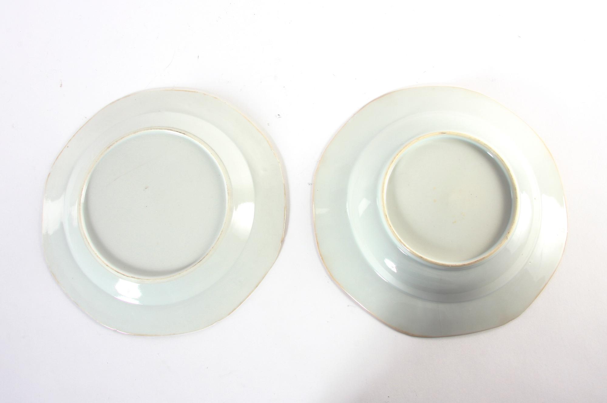 TALLRIKAR, 1+1, porslin, Kina 1700-tal.