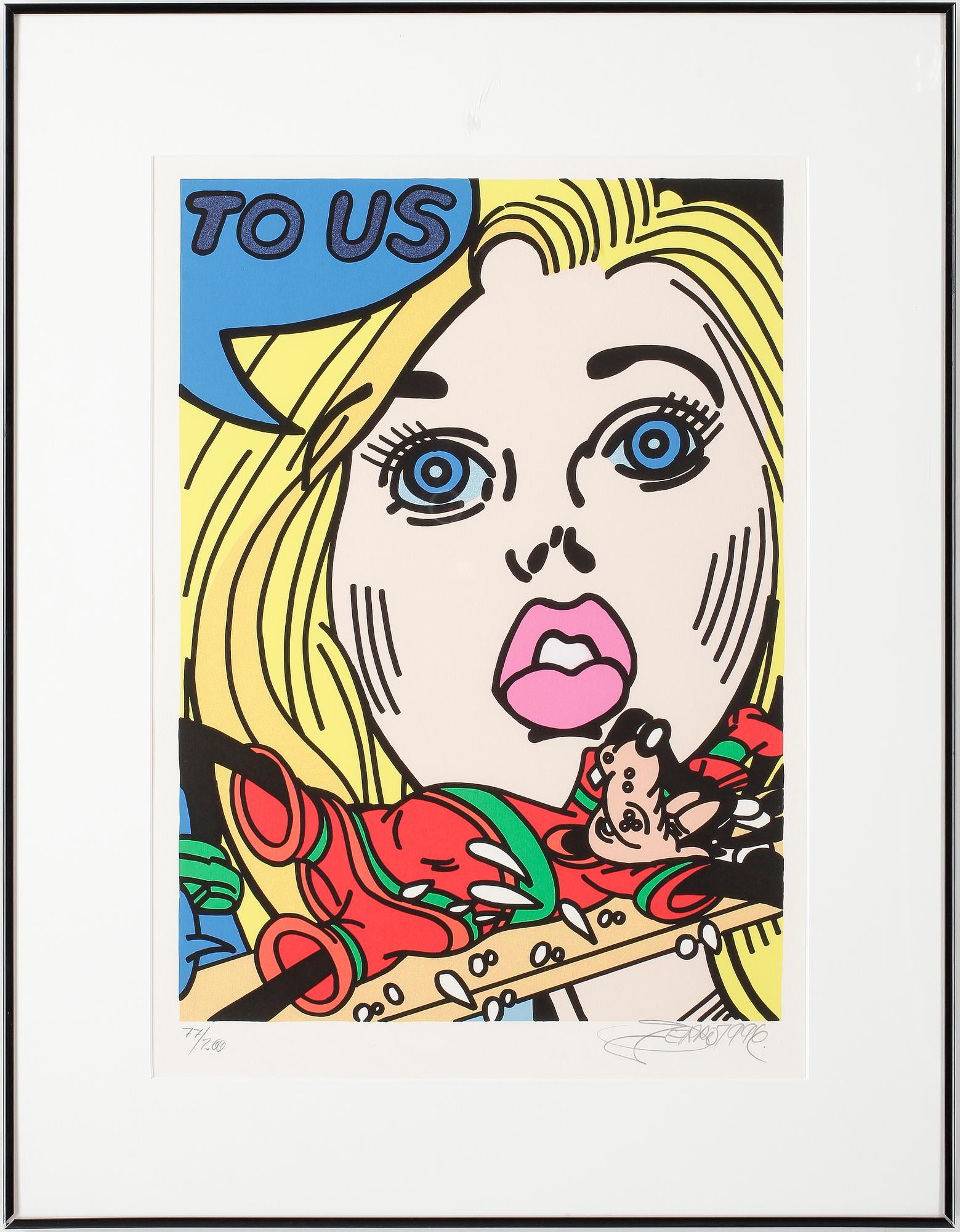 GUDMUNDUR ERRÓ, färgseriegrafi, signerad och daterad 1996, numrerad 77/200.