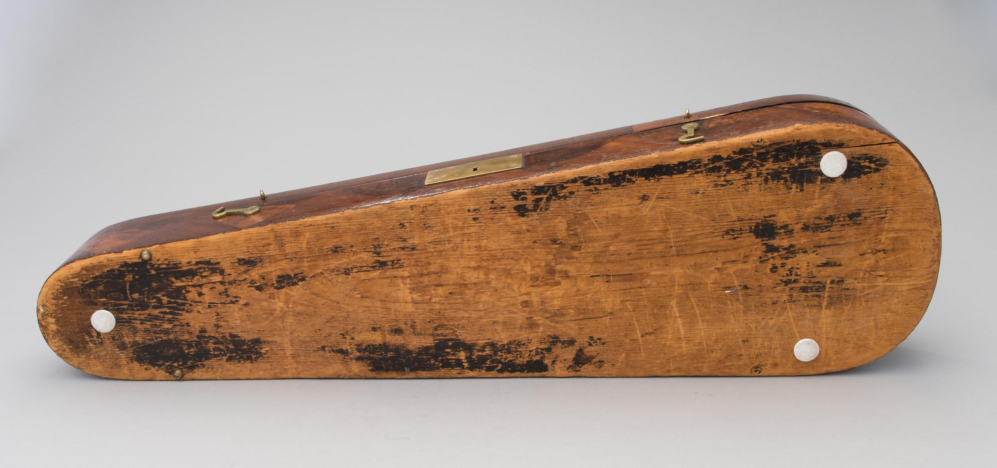 An 18th century violin case.