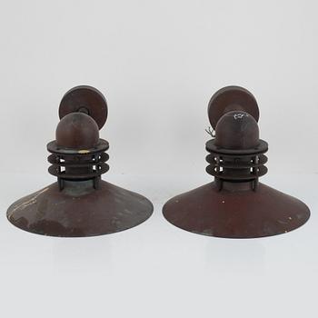Alfred Homann & Ole Kjær, a pair of 'Nyhavn' wall lamps, Louis Poulsen, Denmark.